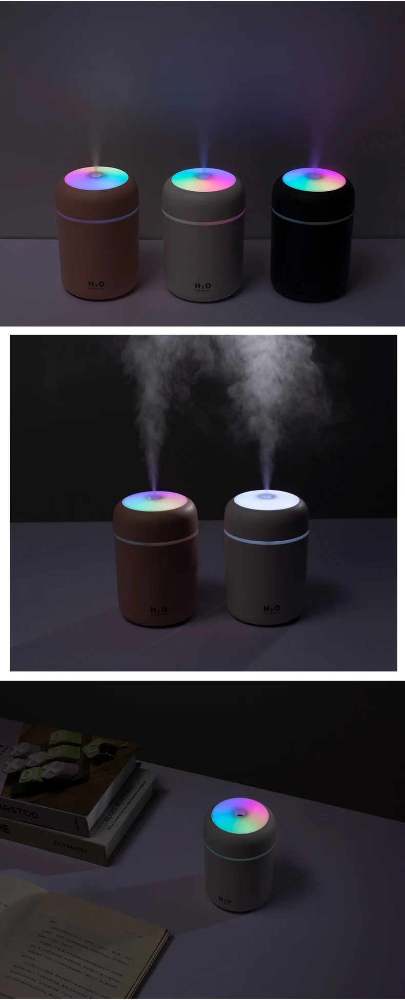 2022 New Product Room Humidifiers USB Rechargeable Air Purifier Humidifier Mute Personal Humidifier
