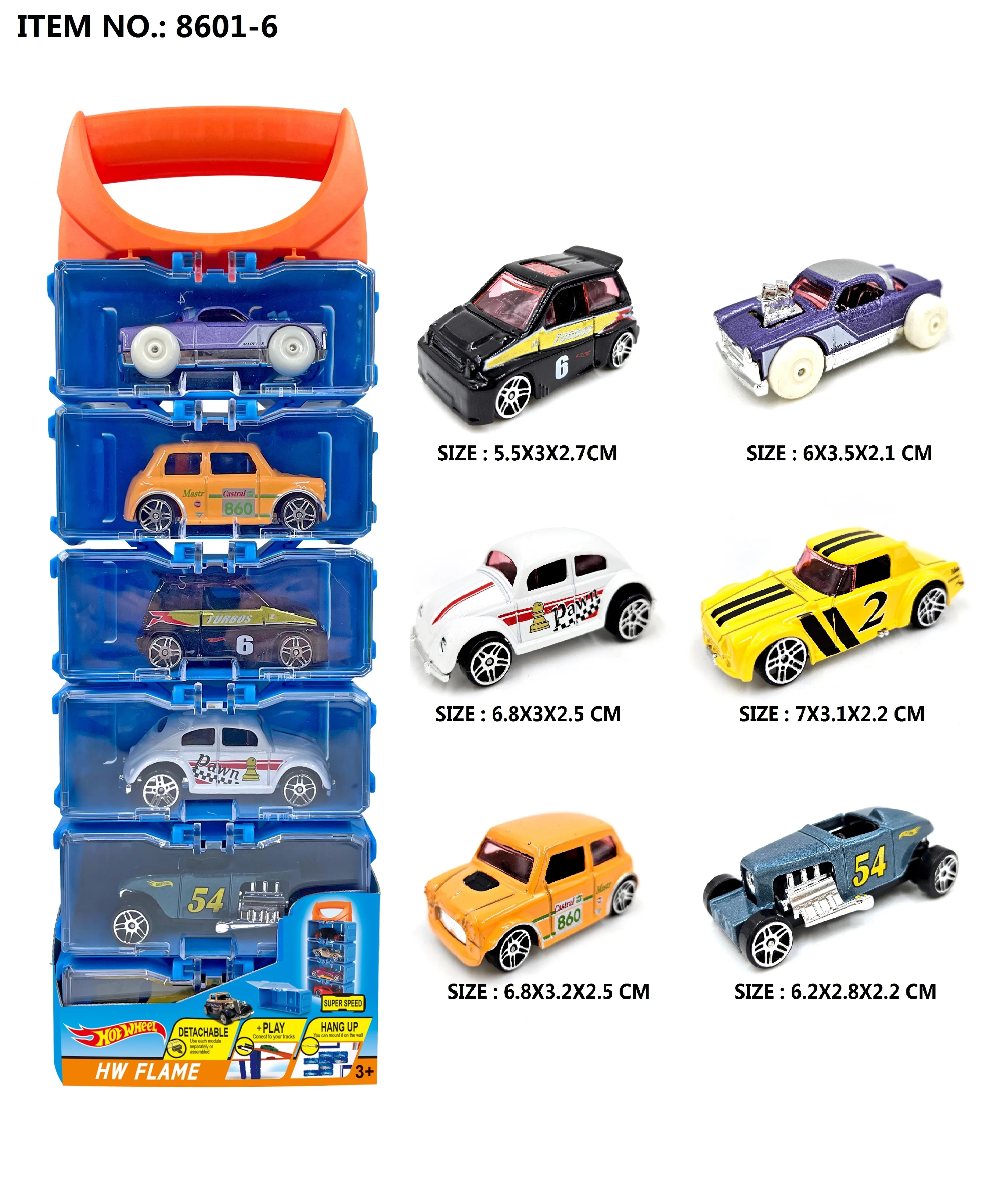 1:64 Scale Diecast Mini Alloy Car Unisex Plastic Vehicles Model for Kids Vintage Racing Wheel for Play