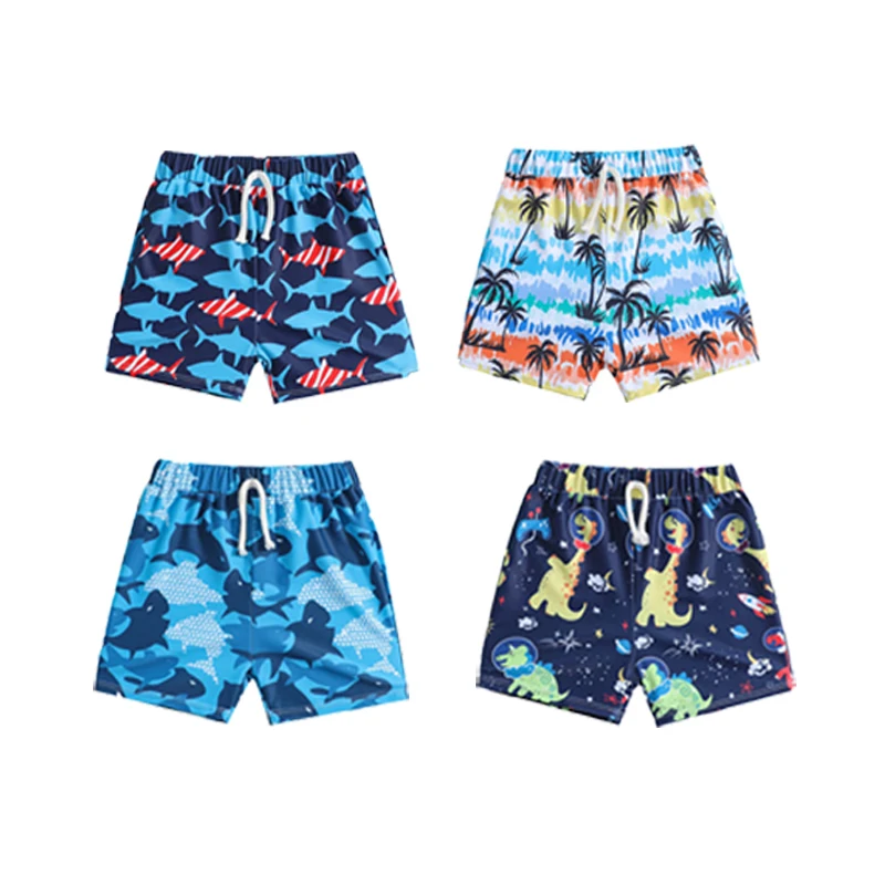 Manufactory Wholesale 2024 Fashion Kids Swimsuits Beach Shorts Children swimwear Custom Logo Kids Swimming Trunks