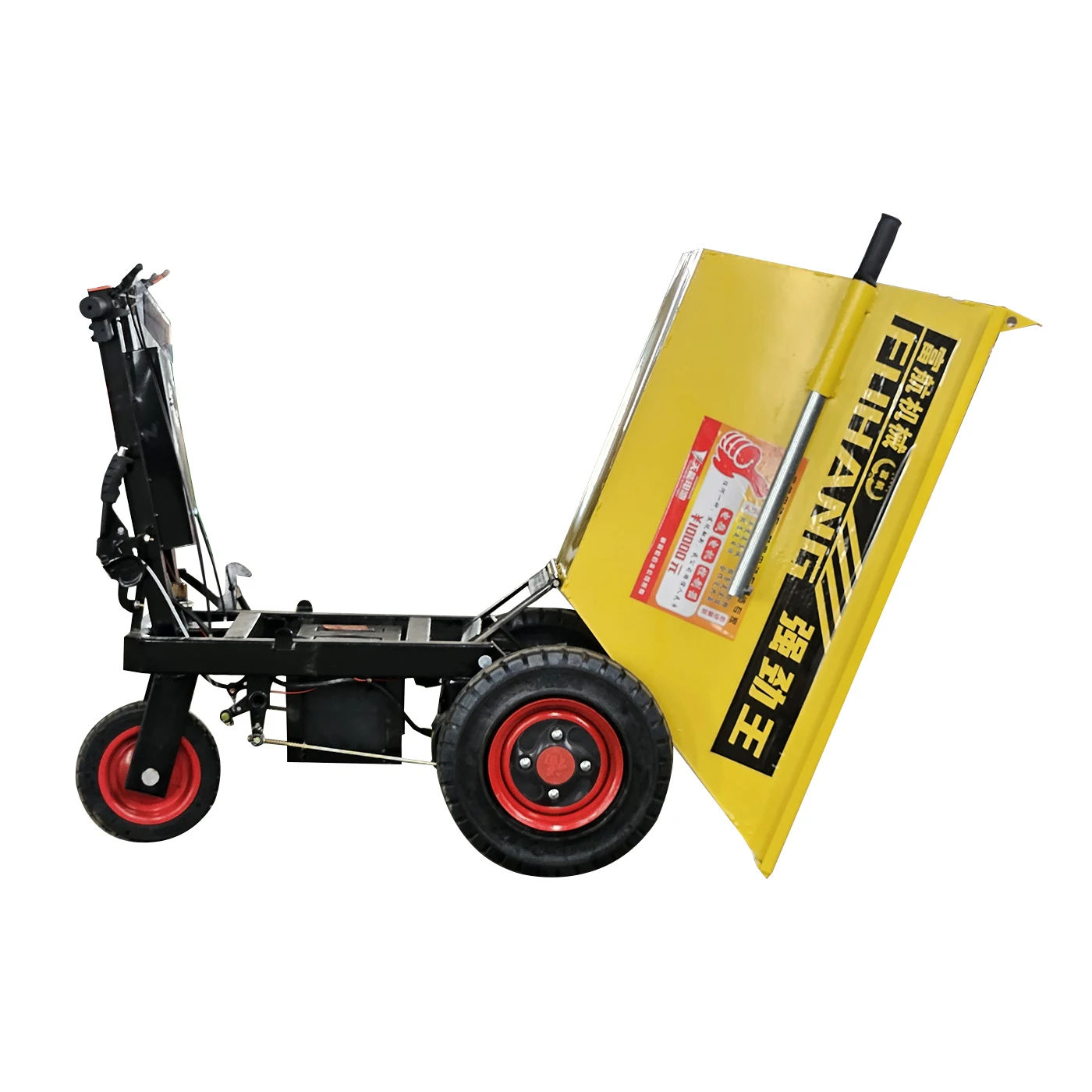 Handling tricycle electric wheelbarrow pull brick tool cart small wheelbarrow flip cart agricultural