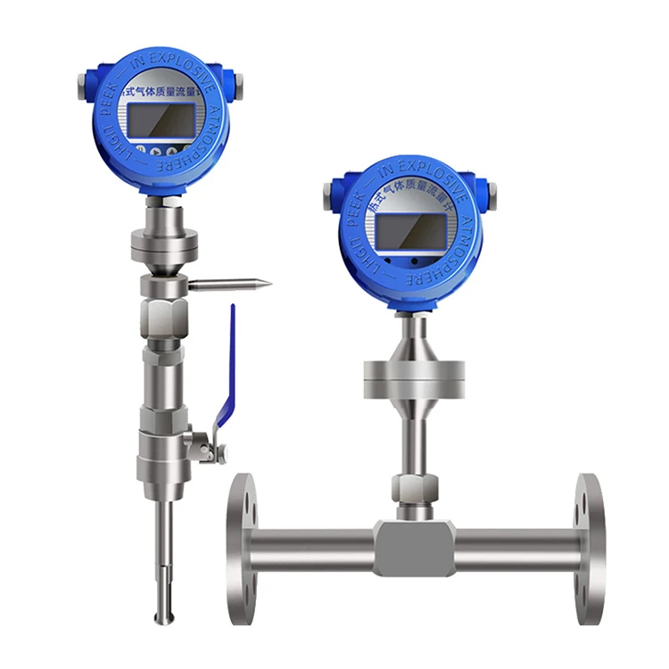 4-20ma digital compressed air flowmeter oxygen co2 hydrogen o2 natural gas thermal mass flow meter
