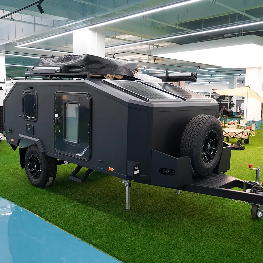 Ecocampor внедорожный мини-квадроцикловый прицеп для автодома караван из стекловолокна с кухней и палаткой продажи