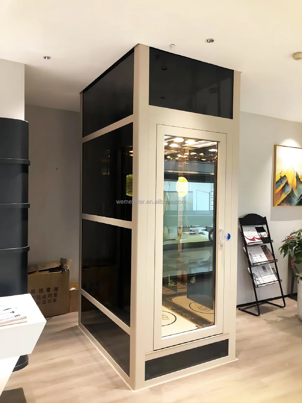 Automatic door for Indoor/Outdoor 2-4 floors Cheap  Elevator Lift Small Home Lift For Sale