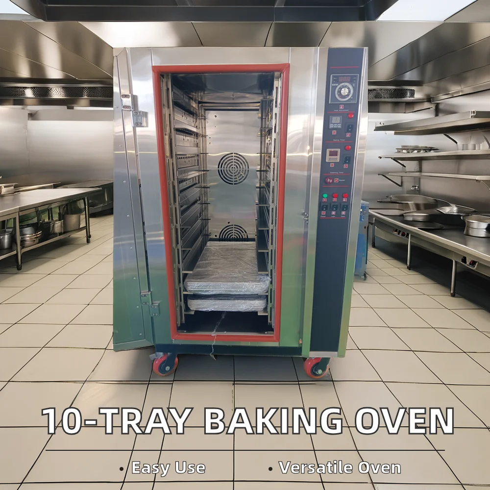10-Tray Commercial Hot Air Convection Oven Electric & Gas for Bakery Use-Baking Pizza & Cake Core Component Engine