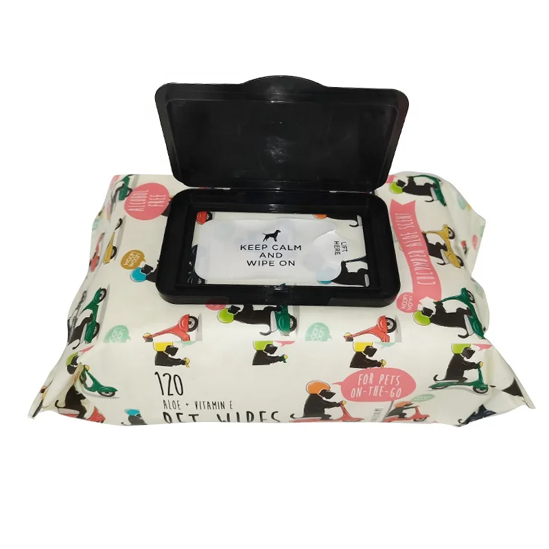 Cleaning  washable wet tissue  towel for dogs for pet for puppy OEM pet wet wipes