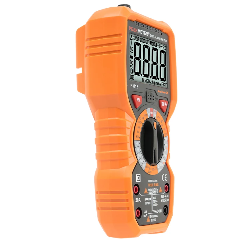PM18 AC DC Voltmeter NCV Live line Test Hand-held Digital Multimeter Capacitance multimetro True RMS Ampere meter