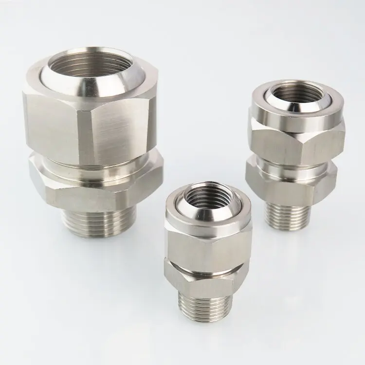 High Quality Stainless Steel Full Cone Spray Jet Nozzle With Ball Joint For Cooling Universal Adjustable Swivel Ball Fitting