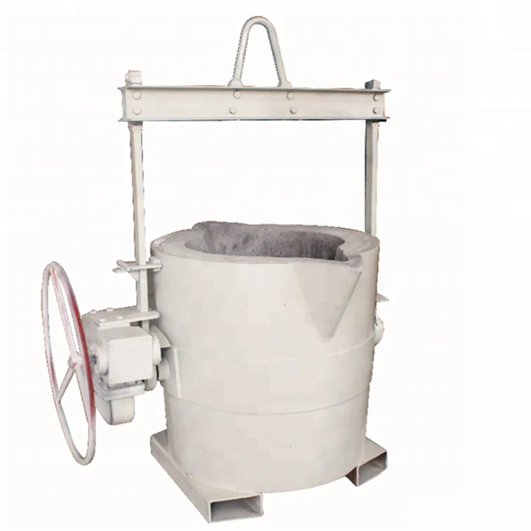 forklift and crane lift cast ladle liquid aluminum casting ladle