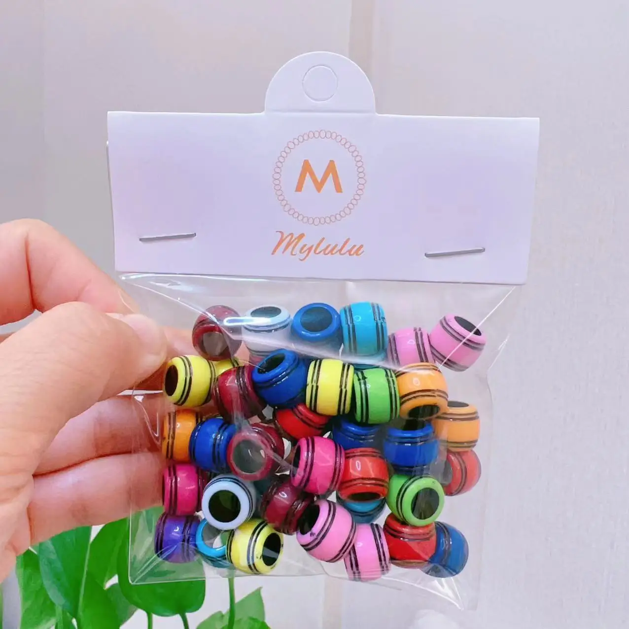 Mylulu leaf dread bead color braid hair beads for braiding hair dreadlock jewelry Hair Beads