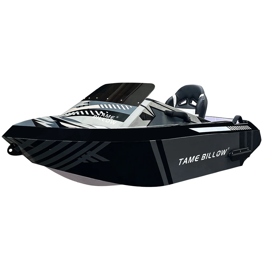 Double-Layer Fiber Glass Electric Kart Boat with Optional Tail Wing Blue Big LCD Display GPS