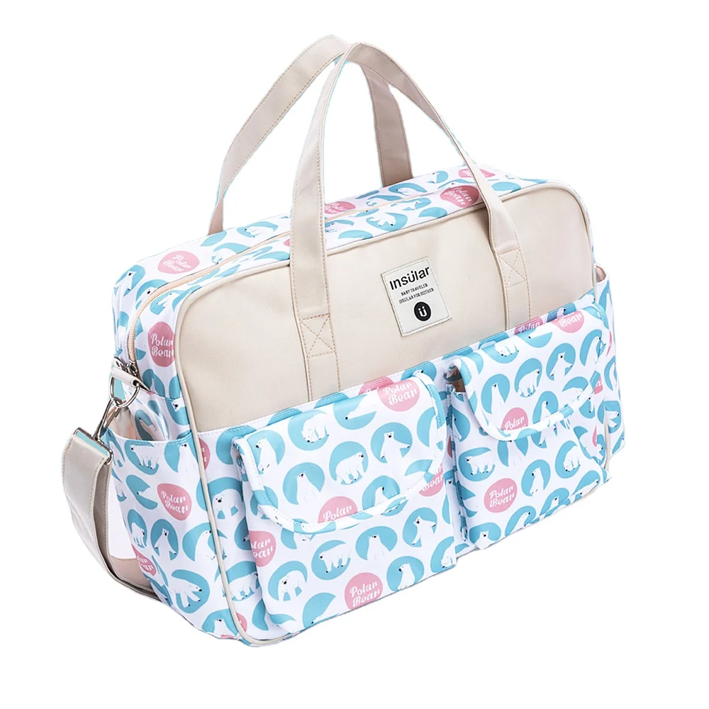 Fashionable Portable Large-Capacity Nylon Maternity Bag Waterproof Shoulder Crossbody Handheld Mom Bag for Mommy and Baby
