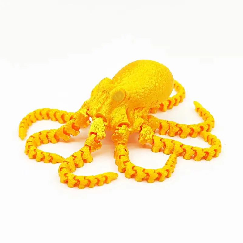 Hot Sale 3D Printed Octopus Toy 3D Printed Articulated Octopus Fidget Toys for Kid Flexible Crystal Octopus Toys