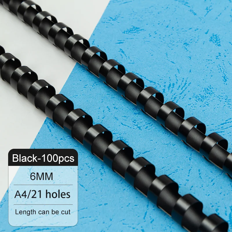 Plastic Binding Combs School & Office Supplies 100 Pcs/Pack Custom Color Plastic Binding Spines Office Supplies Custom