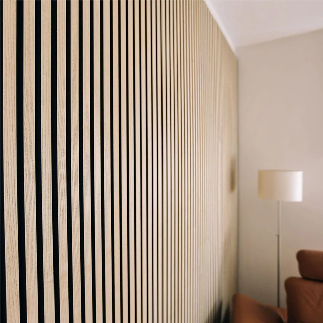 KASARO Akupanel Acoustic Slat Panel Wood Grooved For Studio Room Soundproof Wall Panel