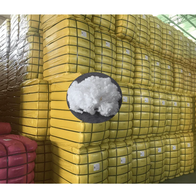 Recycled Hollow Conjugated siliconized 7x32 polyester silicon fiber For Pillow