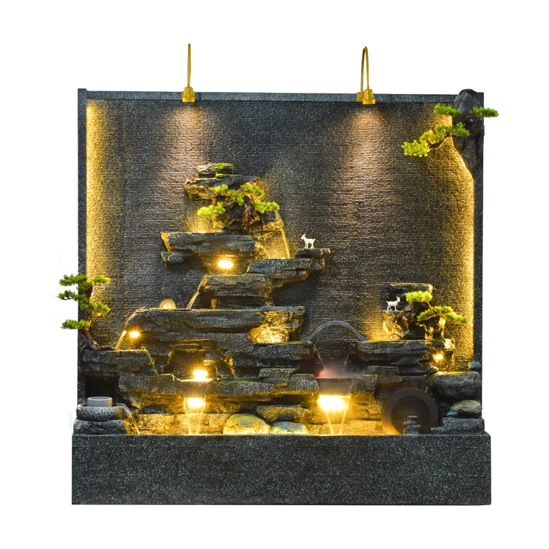 Large Outdoor Decorative Customized Nature Stone Water Marble Wall Fountains for Sale