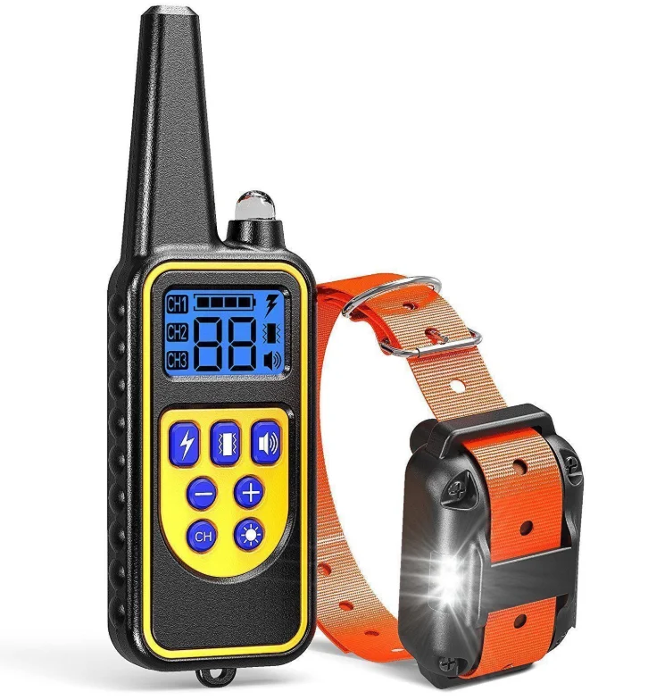 800m Lcd Smart Custom Rechargeable Waterproof Electronic Shock Remote Dog Training Collar remote pet wifi dog training collar