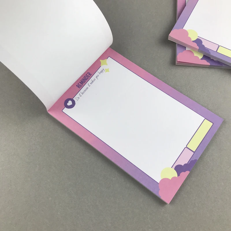 kawaii stationery Sticky Notes custom tear off notepad office supplies note pad stick notes Memo Pad
