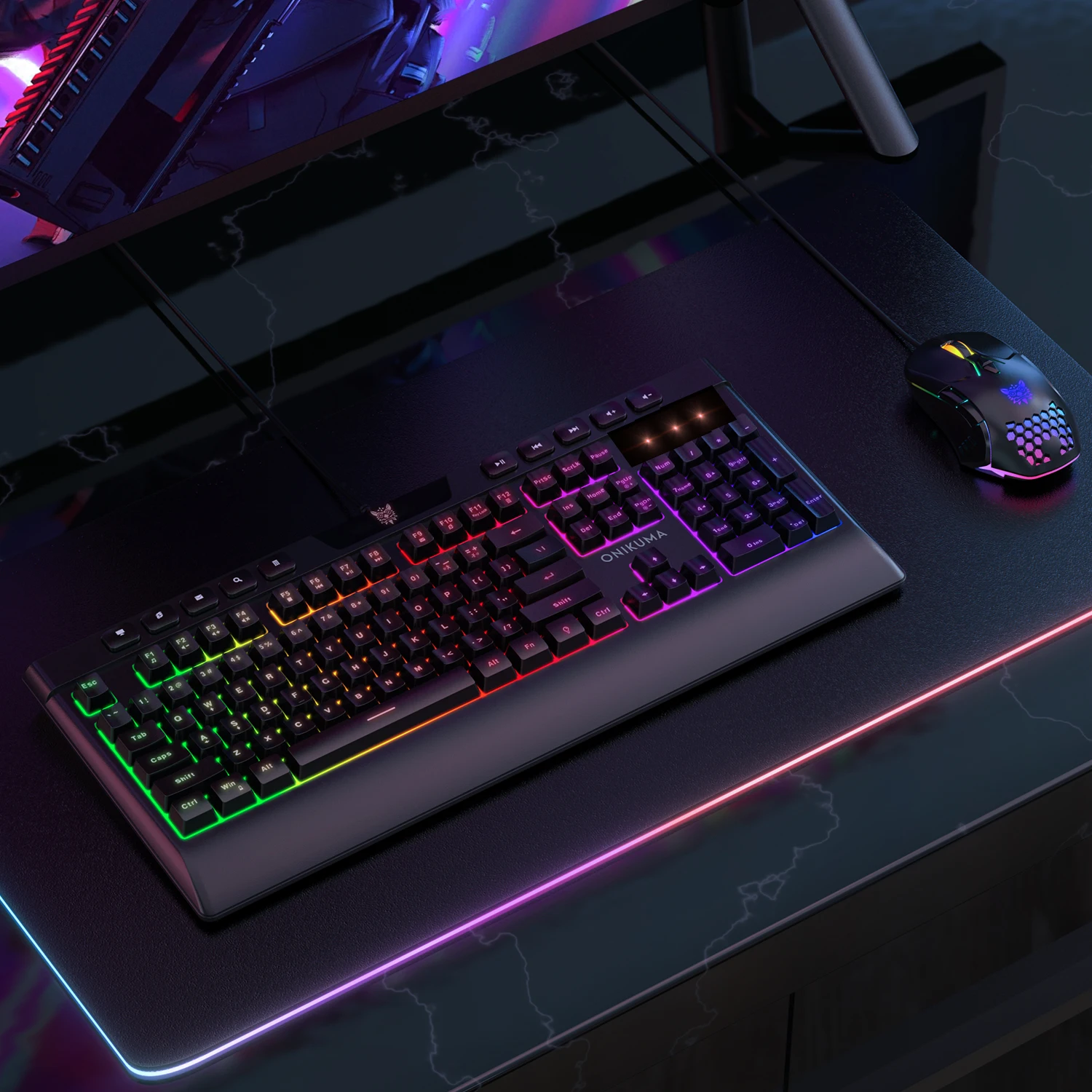 Механическая клавиатура Onikuma G21 + cw902 2021 Проводная RGB и мышь игровой