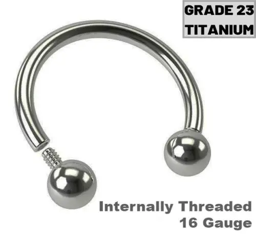 Astm F136 Titanium Internally Threaded Horseshoes Piercing Horseshoes Magnetic Septum Ring Clip Non Piercing