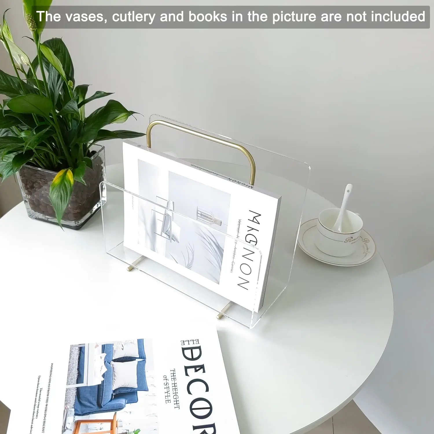 Wholesale Transparent Magazine Rack Acrylic Newspaper Holder Wall Mounted Magazine Holder