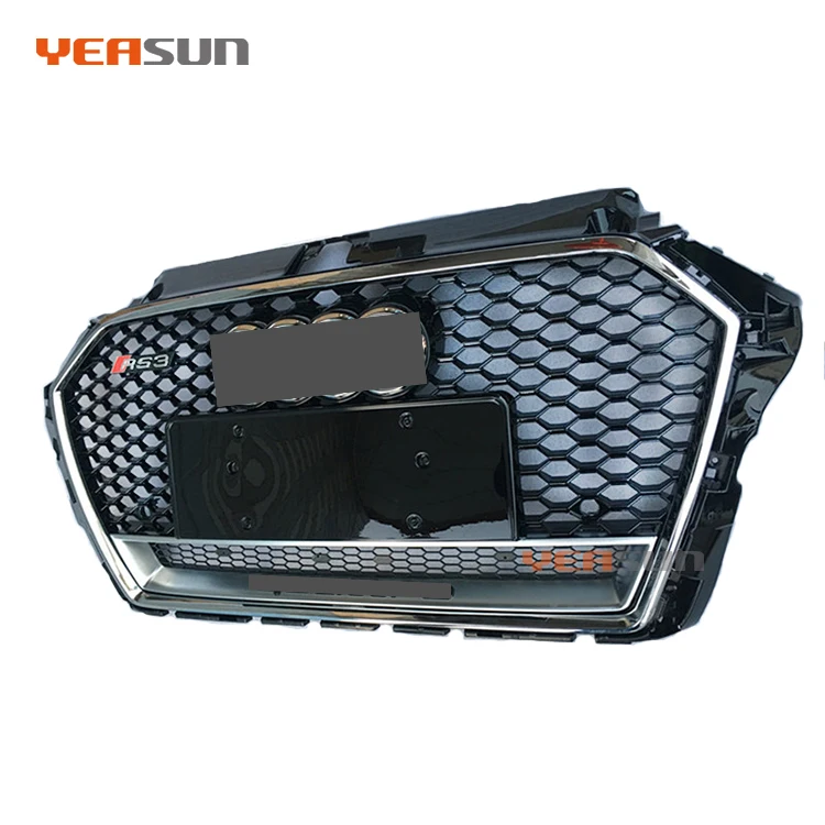 RS3 стиль решетка подтяжку лица гриль для Audi A3 S3 с ACC 2017 2018 2019