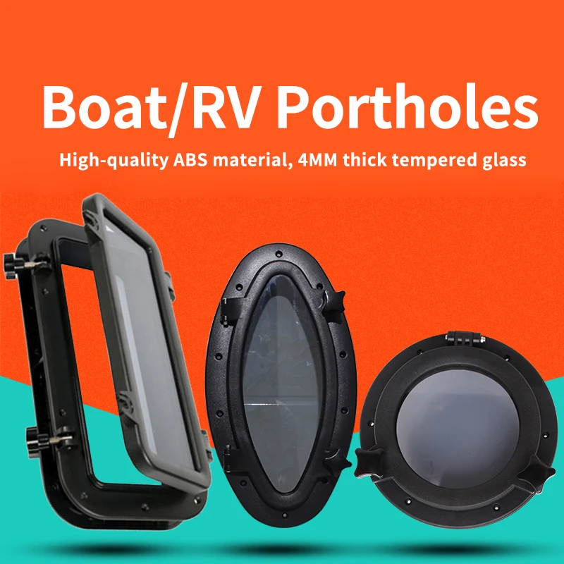 Anti impact plastic tempered glass is used as an escape window for RVs, speedboats, cruise ships, and other vessels