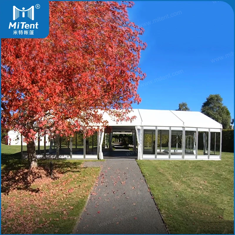 Clear Glass Outdoor House Family Backyard Marquee Party Tent 10x18m with Sturdy Frame