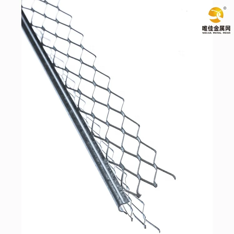 Factory Price Plastering Wall protection Stretch Stucco Expanded G.i Galvanized Steel Metal Drywall Angle Corner Bead for Sale