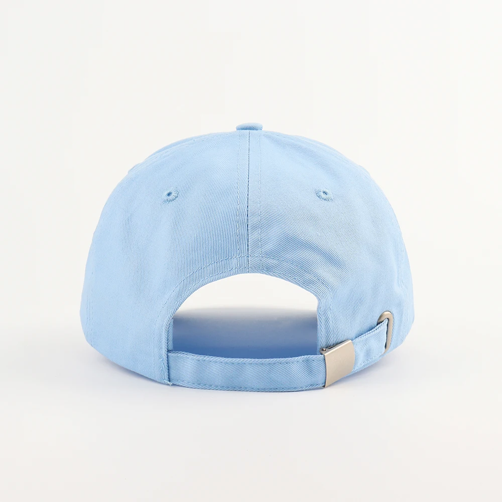 Custom Sky Blue woven patch baseball cap,A Frame Style sport baseball cap,custom outdoor unisex baseball gorras