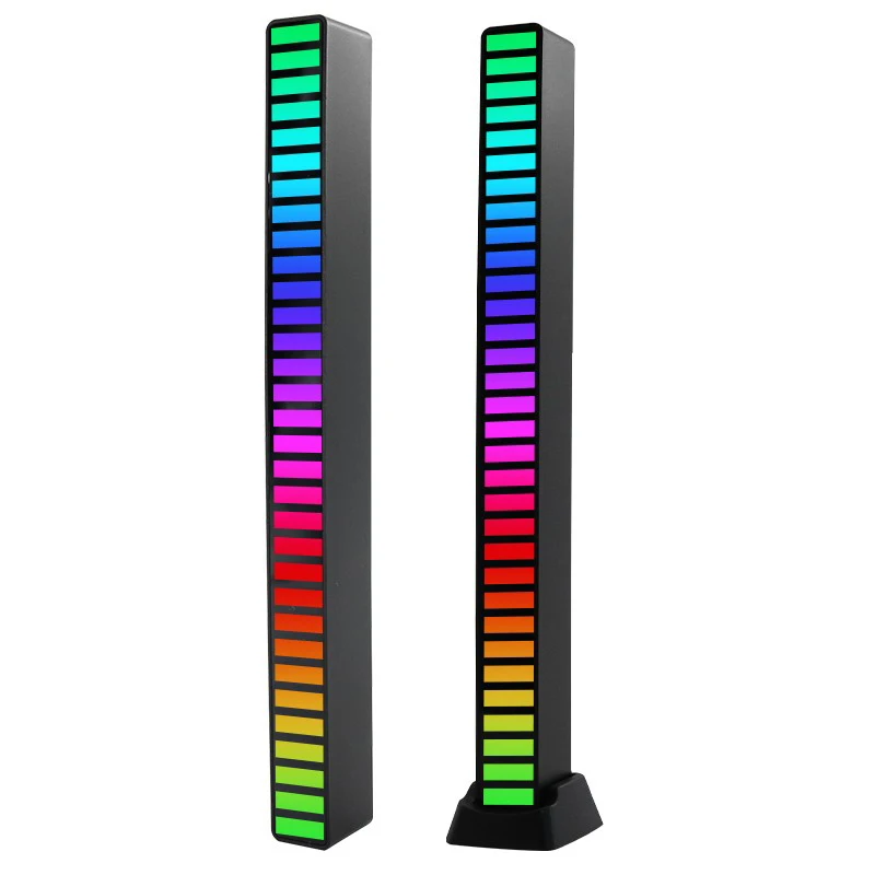 Sound Reactive LED Light Bar 32 Bit RGB Sound Control Music Rhythm Dynamic Strip light Voice Sensitive Music Pick  Up Lamp