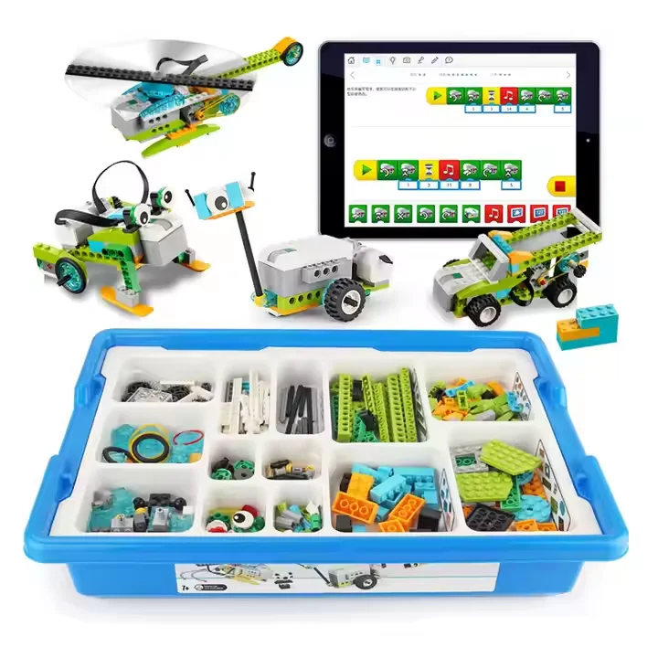 DIY Programed Robot Electronic Educational Bricks Compatible With Legoed WEDO 2.0 STEM Building Block Set Toys Educational