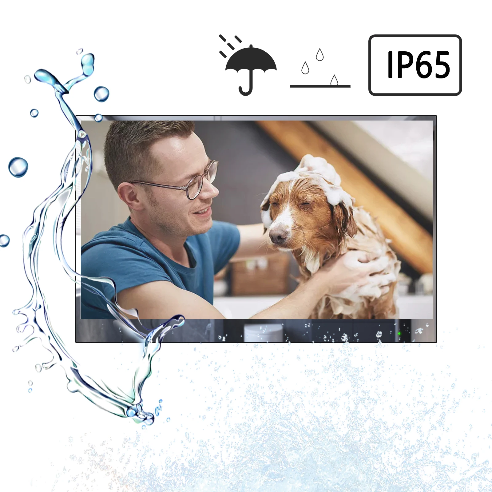 Soulaca 43 inches webOS 4K Outdoor  Waterproof Sunlight Readable High-Brightness Exterior Garden Poolside TV