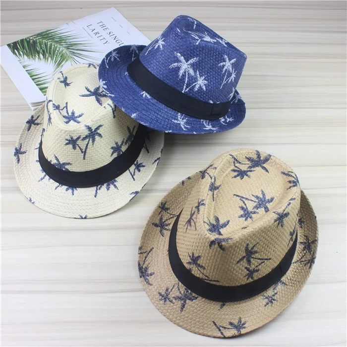 FREE SHIPPING custom wholesalers youth vintage jazz fashion formal sombreros straw panama fedora caps and hat manufacturers