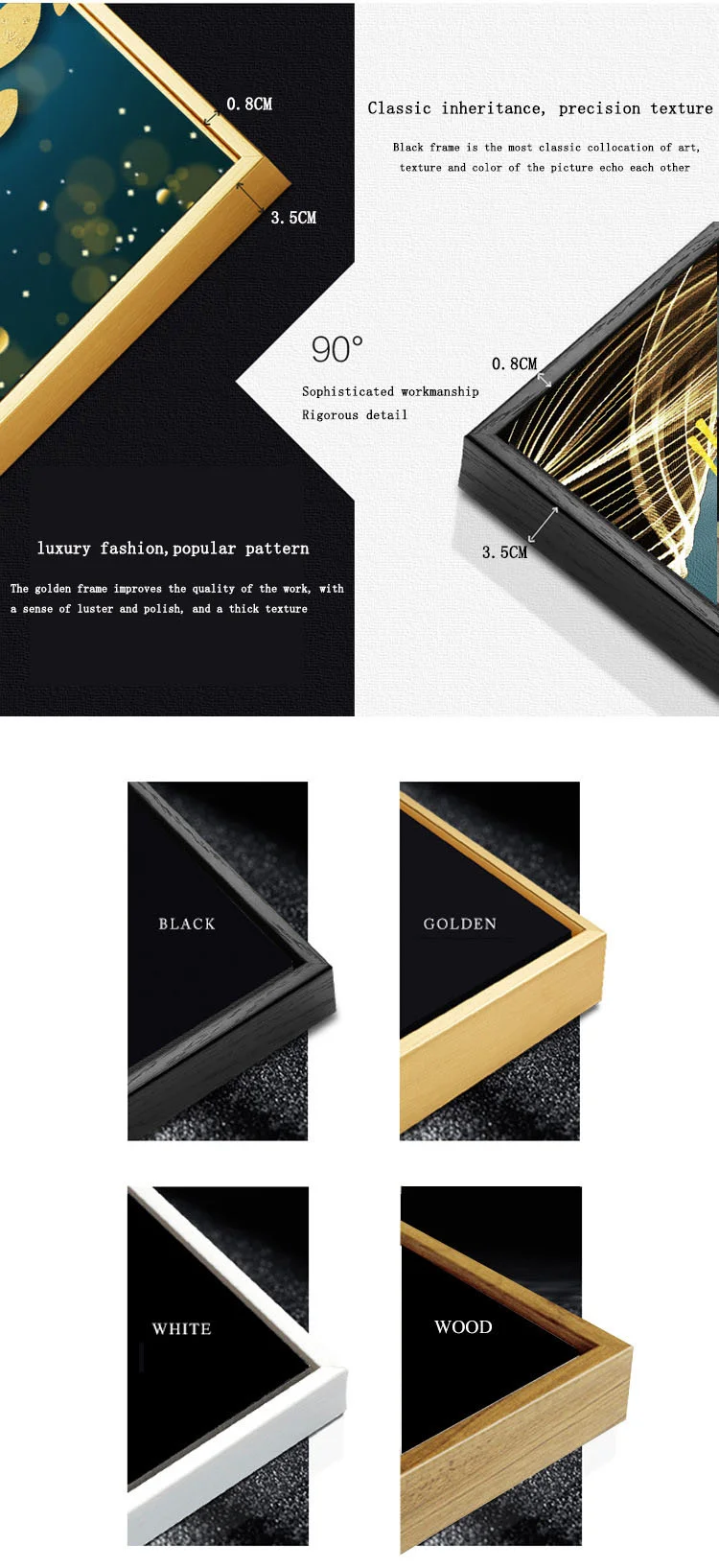 Оптовая продажа дешевый Холст плавающая рамка картина на стену художественная декор для готового холста