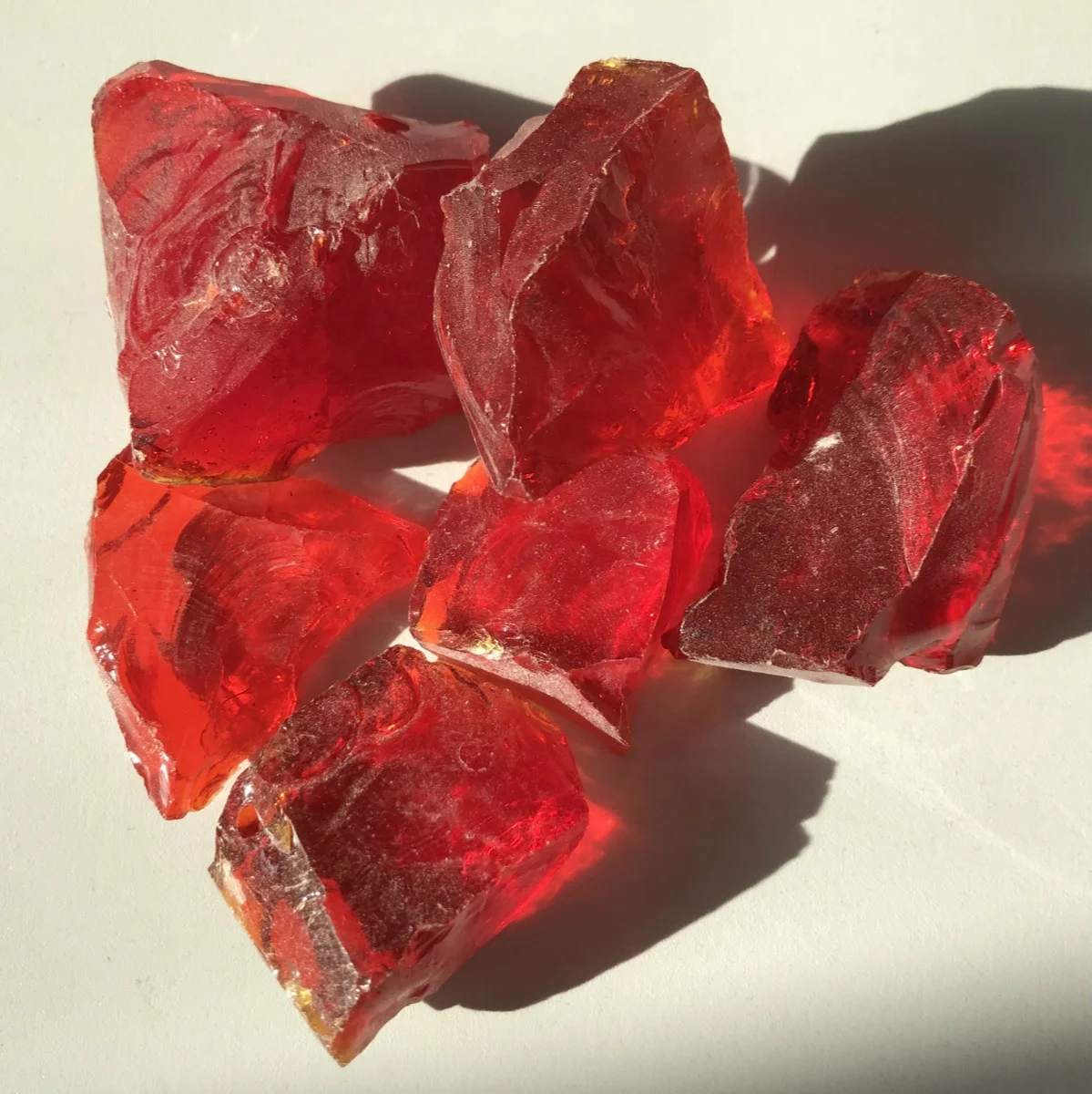 30-50mm Large size Red Glass Rocks Glass Mulch landscape glass stone