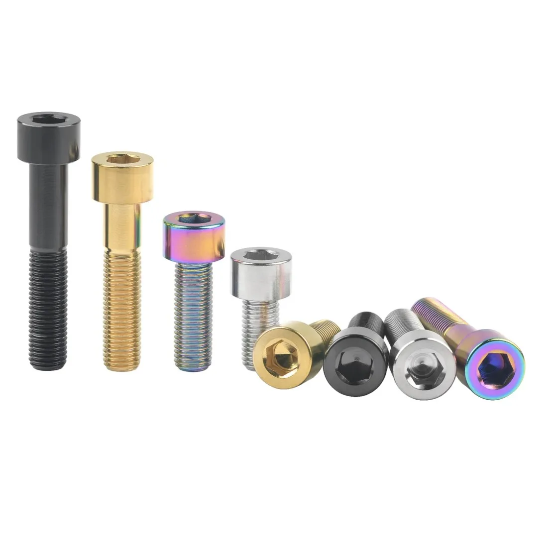 Titanium Ti Bolts M5 x 10  20 25 30 35mm Bicycle Allen Hex Socket Head Screw
