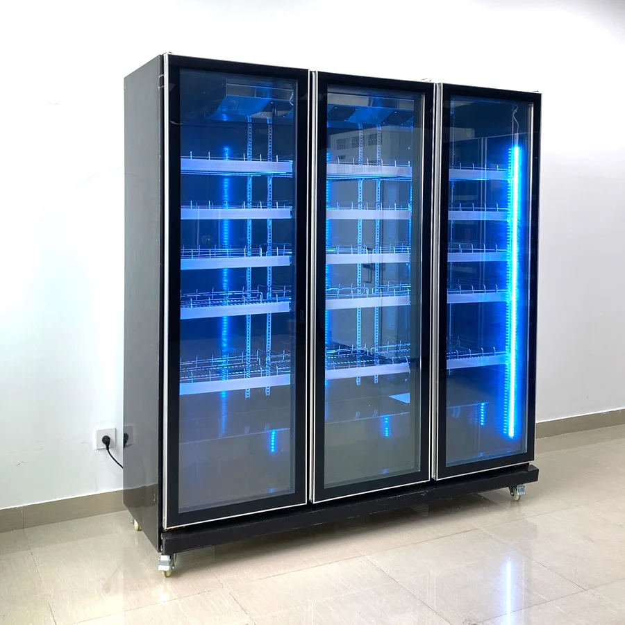 Supermarket Restaurant Shop Drink Showcase Bar Beer Display Chiller Cooler