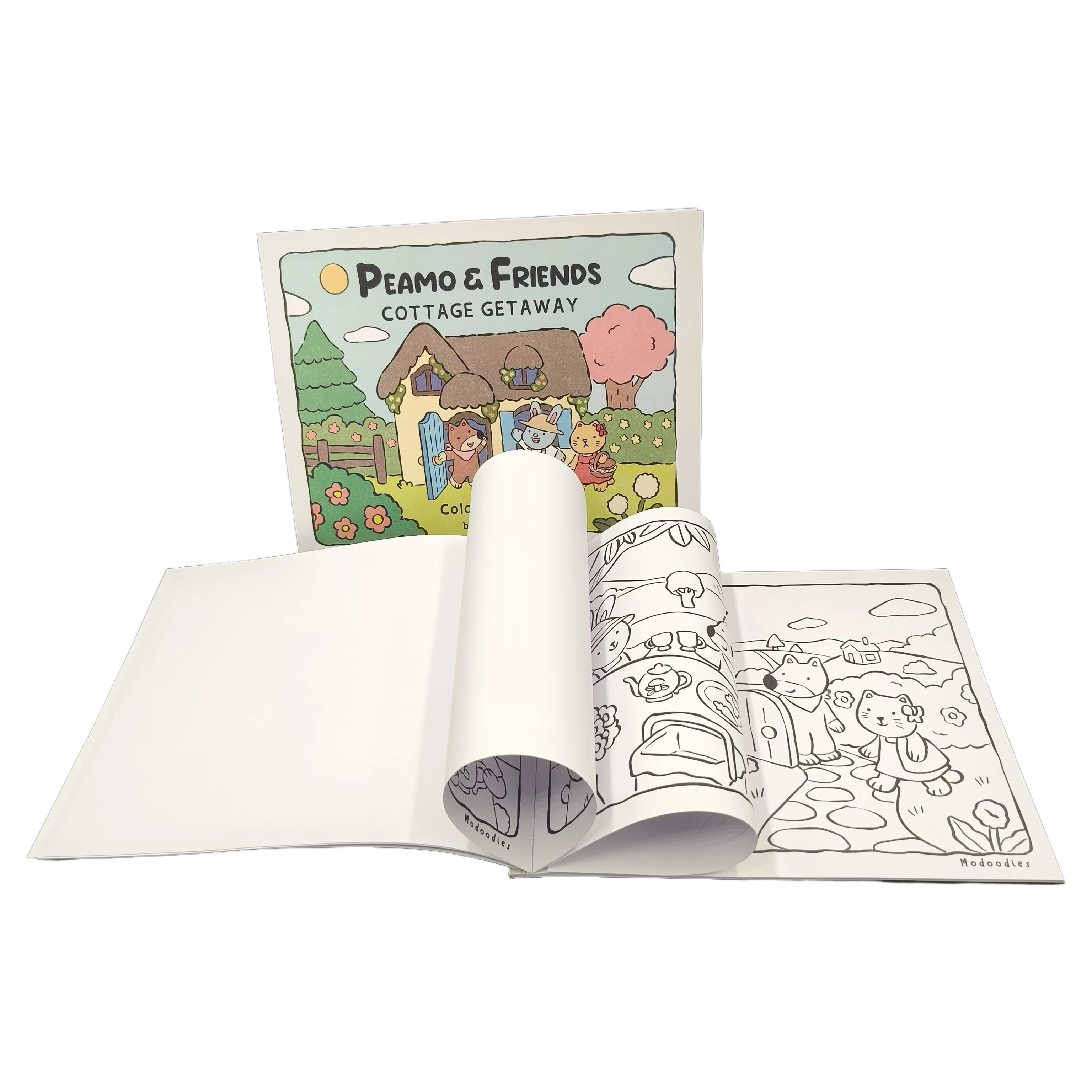 Custom Unique Drawing Book With Perfect Binding Tear Perforated Pages Kids Softcover Coloring Book Printing