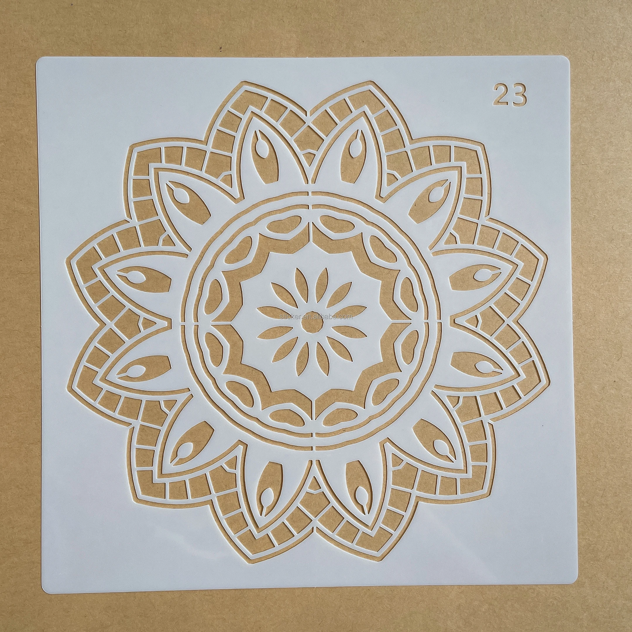 Laser cutting mandala stencils template for craft/painting/drawing on wall/wood/glass/furniture home decoration