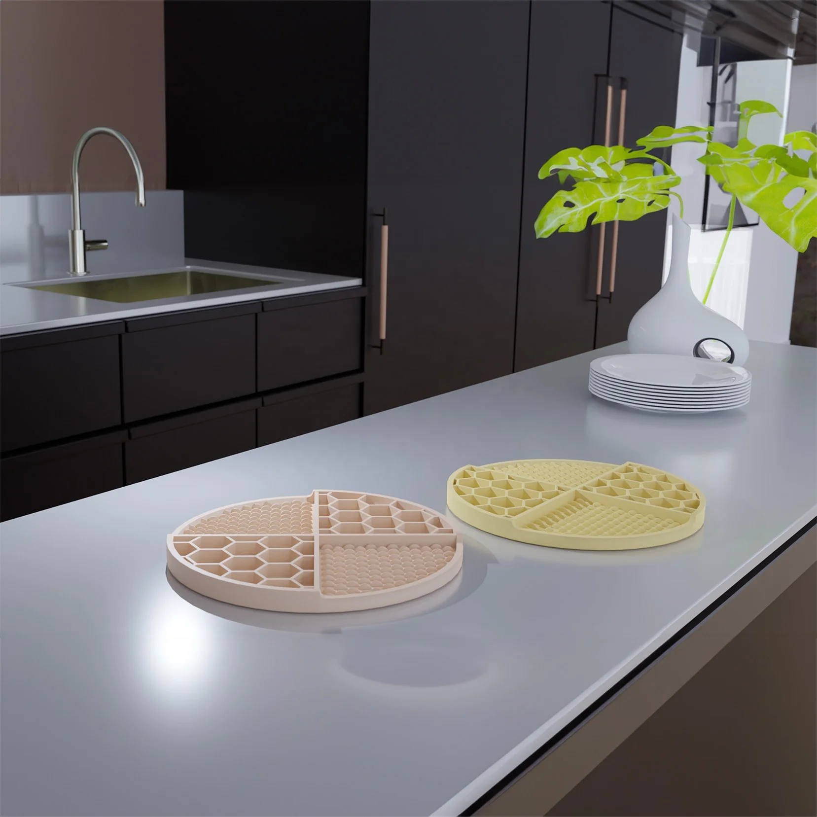 Dog Lick Mat Anti Choking Pet Training Bowl Maze Rubber Cat Food Slow Feeder Non Slip Food Grade Silicone Customized Packaging