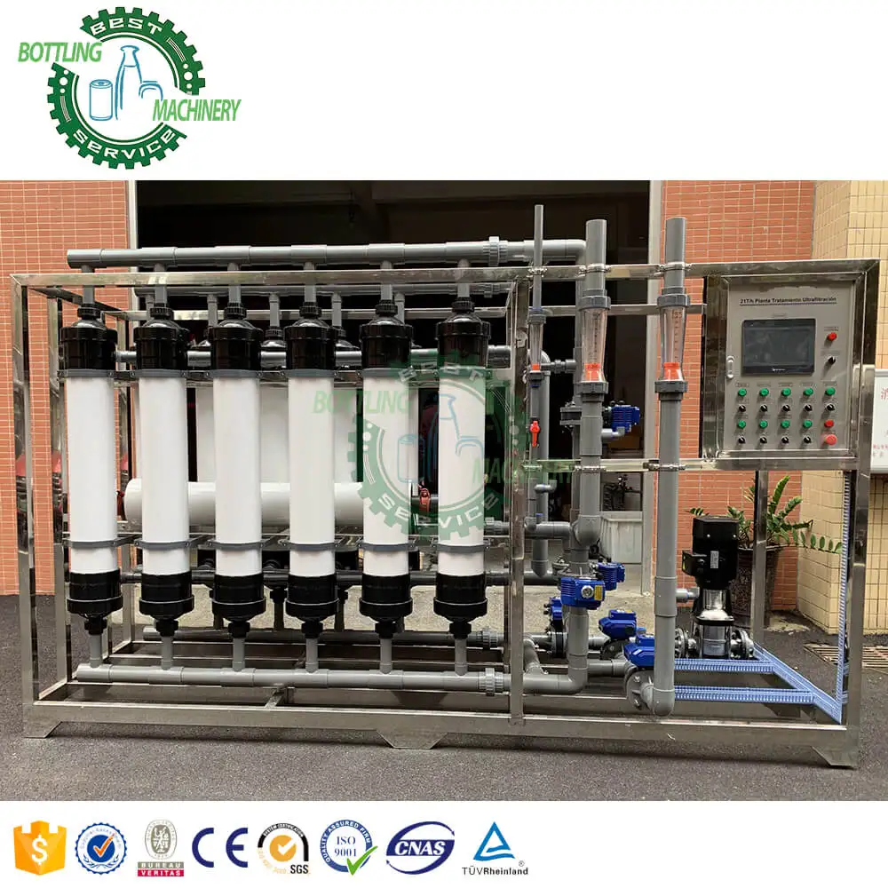 0.5-30T/H manual valve fiberglass Active Carbon Quartz sand filter tank UF Ultrafiltration water purifying machine for community
