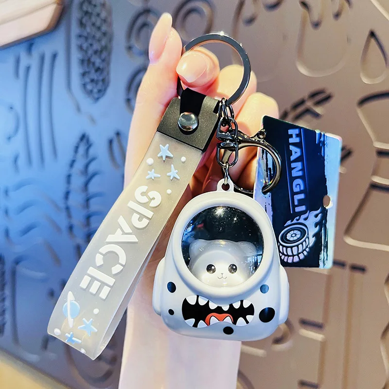 Cute Bear Schoolbag Night Light Key Chain Bag Pendant Net Red Atmosphere Light Key Chain