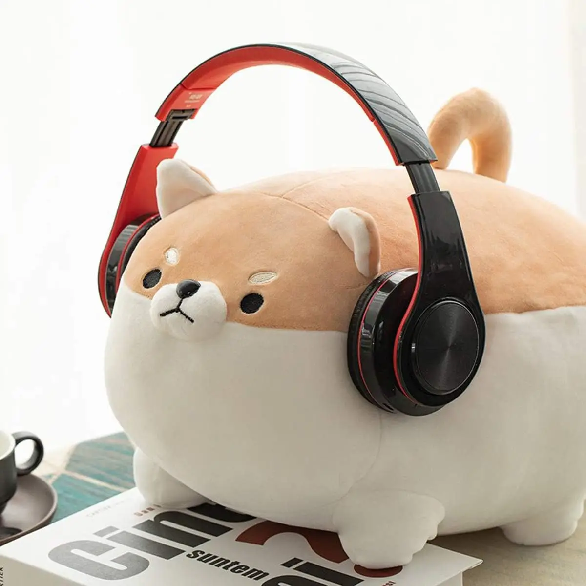 Auspicious Shiba Inu Stuffed Cotton Animal Plush Cute Dog Pillow and Soft Toy Anime Kawaii Gifts for Boys and Girls