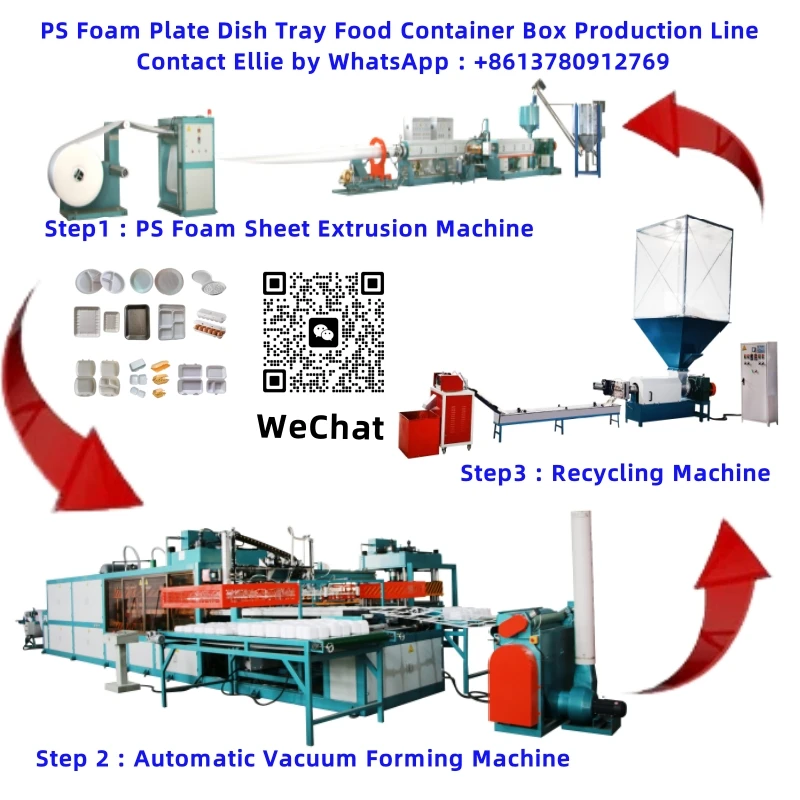 Food packaging plastic PS foam box MACHINE   , contact Ellie Whats 008613780912769