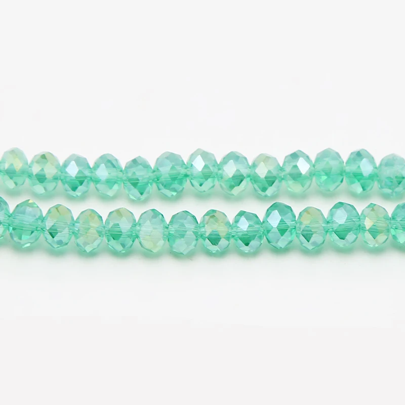 Bestone Wholesale Loose Glass Beads Bracelet Making Faceted Rondelle Glass Beads Crystal Glass Beads