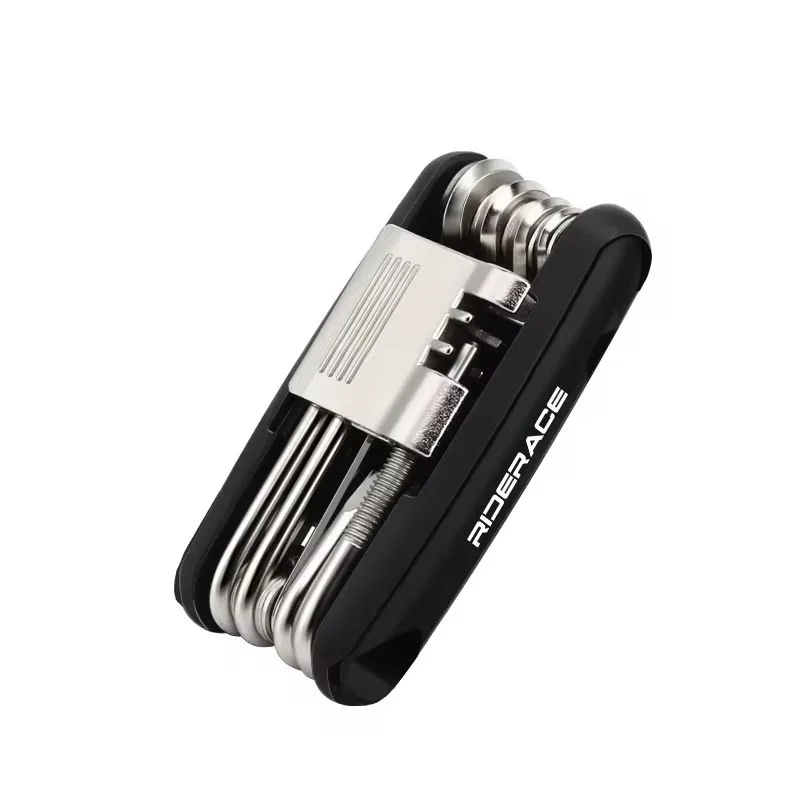 RIDERACE Portable Bike Repair Tool 12 in 1 Chain Splitter Cutter Hex Spoke Wrench Screwdriver Multitool for Bicycle Multi Tools