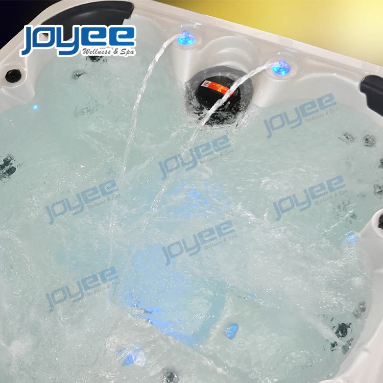 JOYEE Elegant Pure White Water Filter Whirlpool Acrylic Massage SPA Bathtub Hot Tub For Outdoor Home Hotel with Filter & Ozone