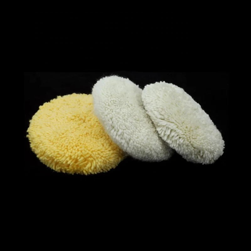 Australian 8 inch Double Sided Wool Polishing Pad Hongjie Wool Polishing Pad Double Sided 100% Car Polishing Wool Pad