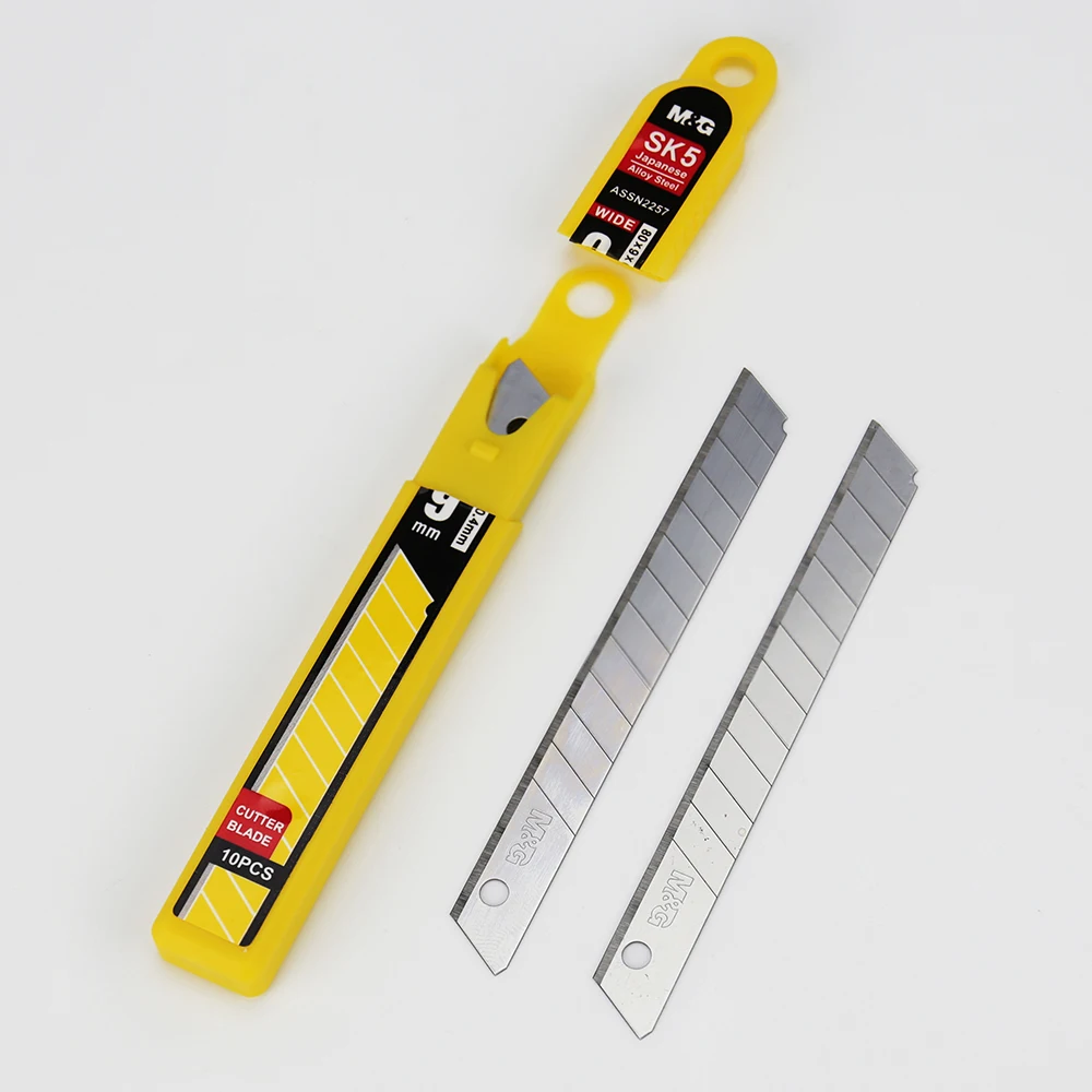 M & G Cutter Blades 9 mm 80*9*0.4mm with 13points 10pcs / box